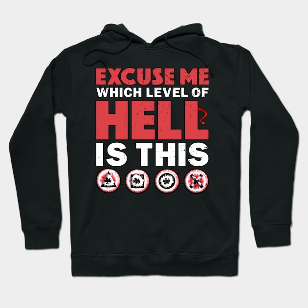 Excuse Me Which Level Of Hell Is This Funny Sarcastic Gamer Hoodie by alcoshirts